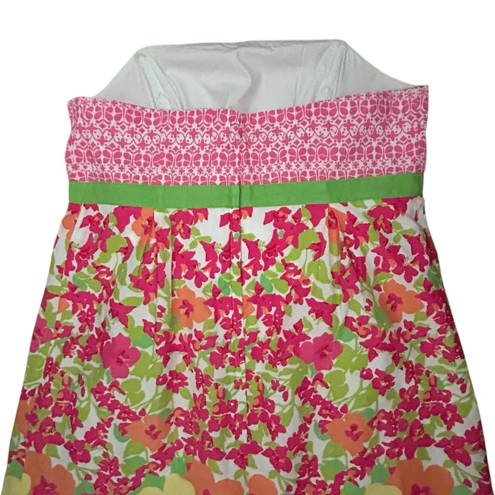 Lilly Pulitzer Betsey Strapless Dress 10 - Picture 4 of 9